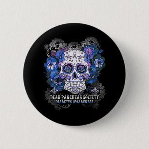 Dead Pankreas Society Sugar Skull Diabetes Bewusst Button