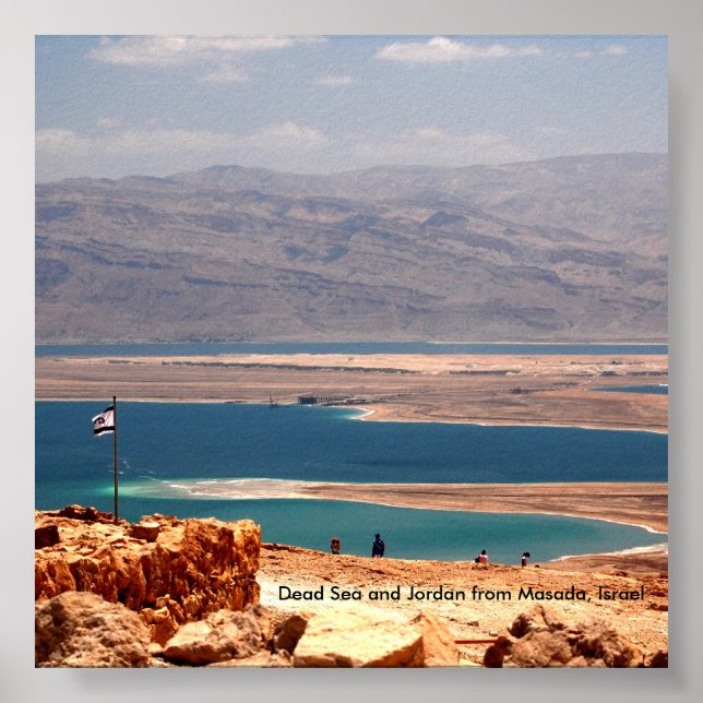 Dead Sea and Jordan from Masada, ... Poster (Vorne)