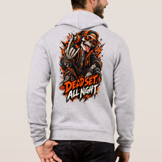 Dead Set All Night Skeleton DJ – Halloween Hoodie