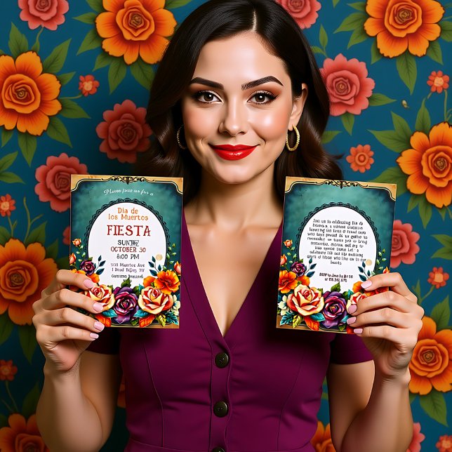 💀🎉Dead to the Last Detail Einladung (Dead to the Last Detail Invitation, customizable text on both sides)