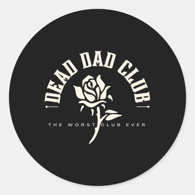 Dead Vater Club Runder Aufkleber (Vorderseite)