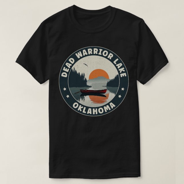 Dead Warrior Lake Oklahoma Sunset T-Shirt (Design vorne)