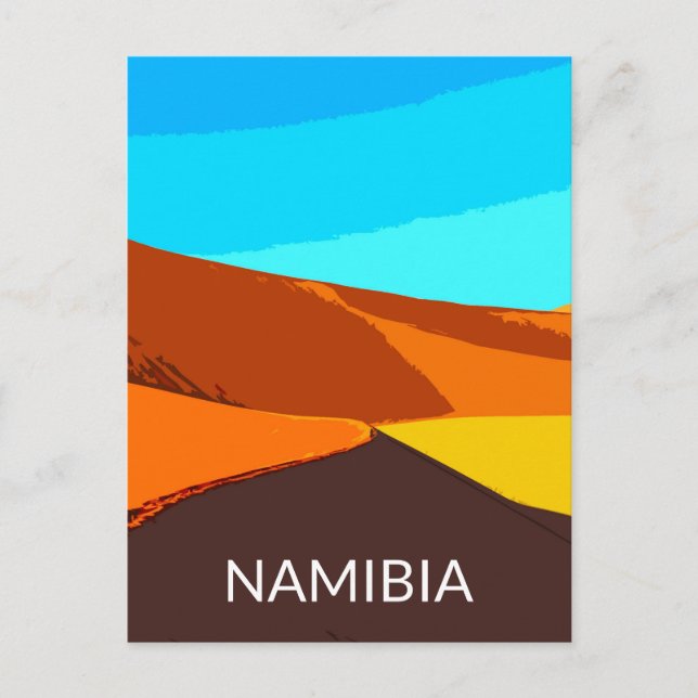 Deadlei Namibia Vintage Art Postkarte (Vorderseite)