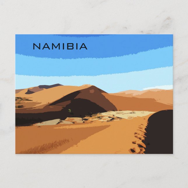 Deadlei Namibia Vintage Art Postkarte (Vorderseite)