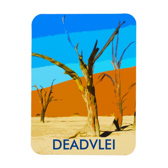 Deadlei Namibia Vintages Kunstmuseum Magnet (Vertikal)