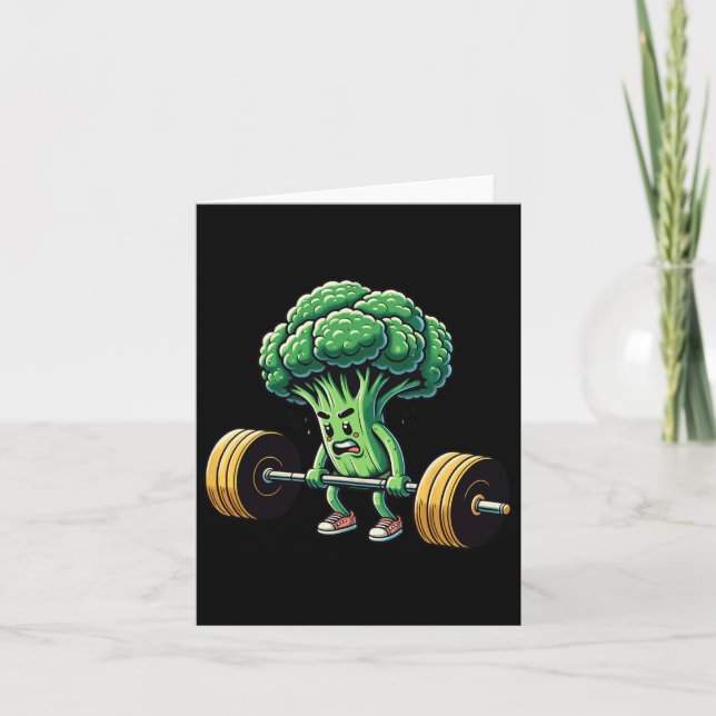 Deadlift Broccoli Gym Fitness Motivation Bodybuild Karte (Vorderseite)