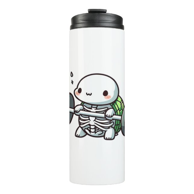Deadlift Cute Turtle Classic T-Shirt Thermosbecher (Vorderseite)
