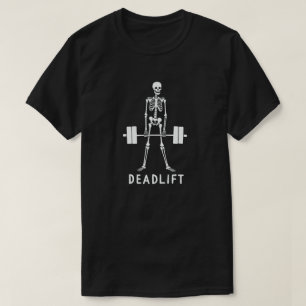 Deadlift Funny Halloween Skelett Gewichtheben T-Shirt