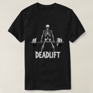 Deadlift Funny Halloween Skelett Gewichtheben T-Shirt