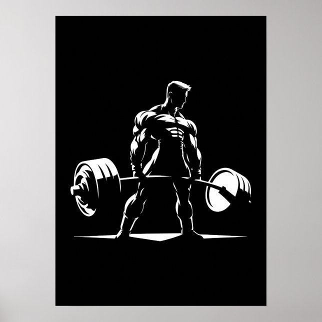 Deadlift - Motivierend Fitnessraum, Workout Fitnes Poster (Vorne)