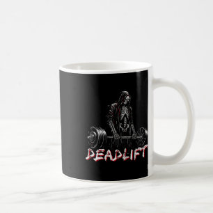 Deadlift Skeleton Halloween Gym Jokes Weightliftin Kaffeetasse