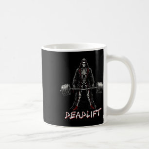 Deadlift Skeleton Halloween Gym Jokes Weightliftin Kaffeetasse