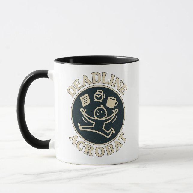 Deadline-Akrobat Kaffee-Tasse Tasse (Links)