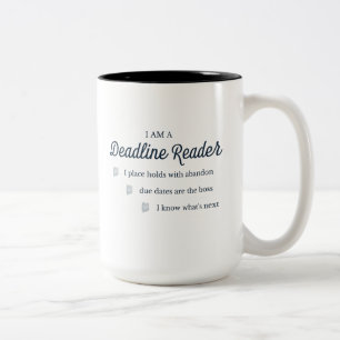 Deadline Reader-Tasse Zweifarbige Tasse