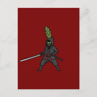 Deadly Asparagus Ninja Shinobi Needle Sword Postkarte