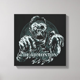 DEADMONTON Zombie Leinwanddruck