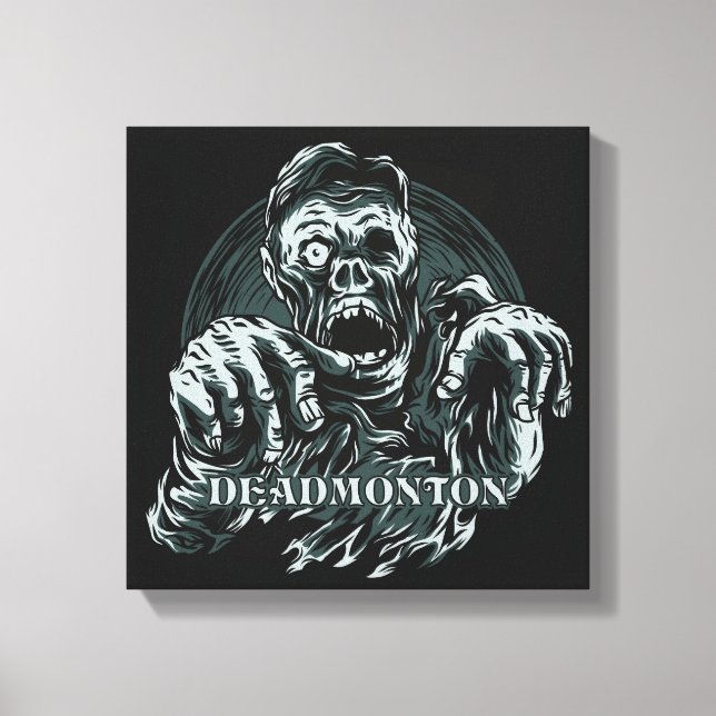DEADMONTON Zombie Leinwanddruck (Vorderseite)