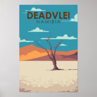 Deadvlei Namibia Vintage Kunst