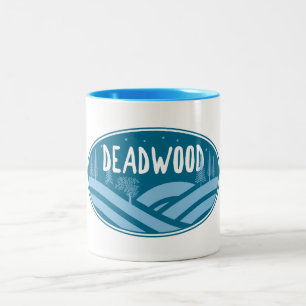 Deadwood South Dakota im Freien Zweifarbige Tasse