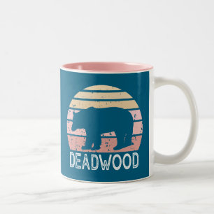 Deadwood South Dakota Retro Bär Zweifarbige Tasse