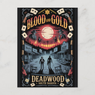 Deadwood South Dakota Verlassene Western Geisterst Postkarte