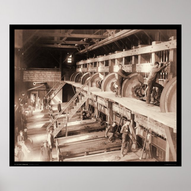 Deadwood Terra Gold Briefmarke Mill SD 1888 Poster (Vorne)