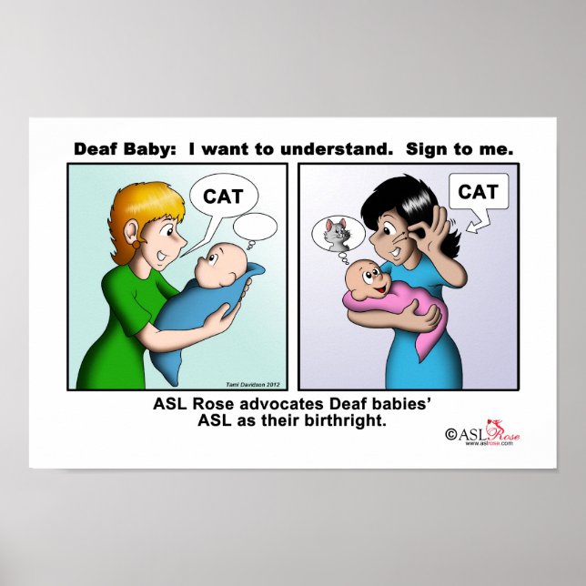 Deaf Baby: Ich wollte zu verstehen. Unterschreibe  Poster (Vorne)