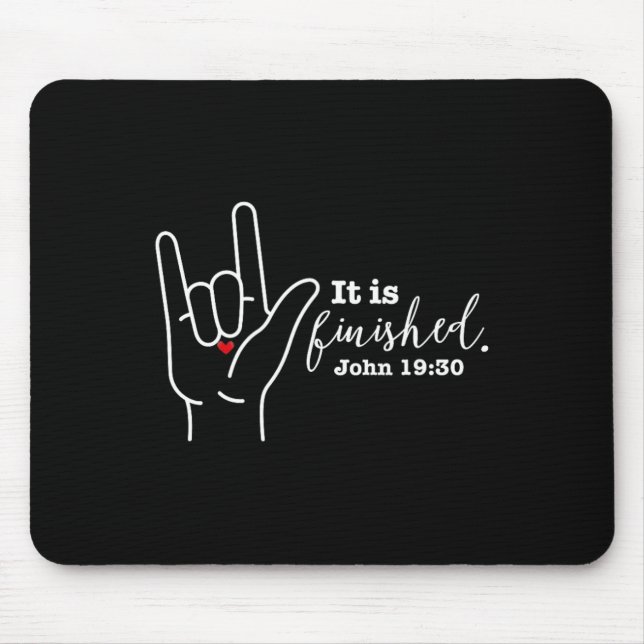 Deaf Christlich Faith Oaster asign Language I Mousepad (Vorne)