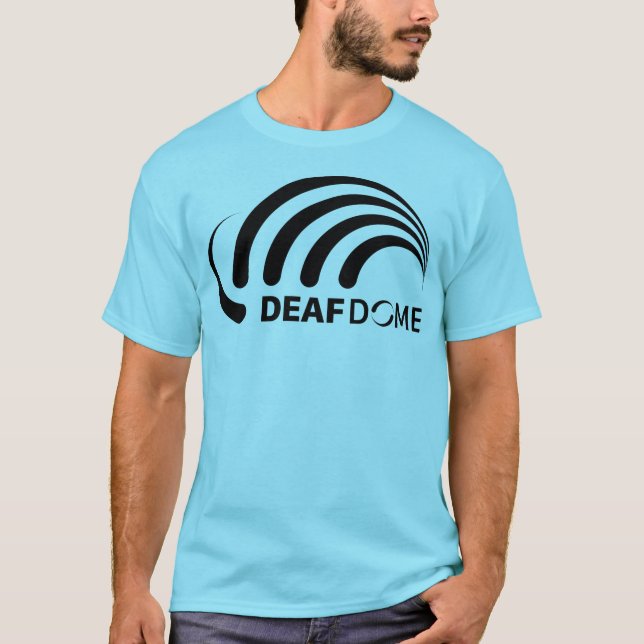 Deaf Dome Tshirt schwarzes Logo (Vorderseite)