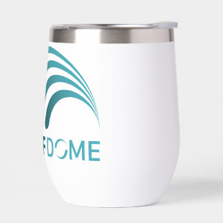 Deaf Dome tumbler mit aquamarinem Logo