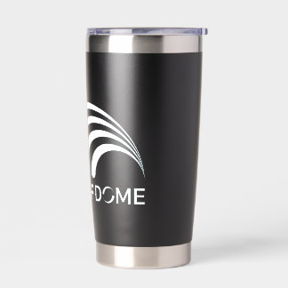 Deaf Dome tumbler mit weißem Logo Thermobecher
