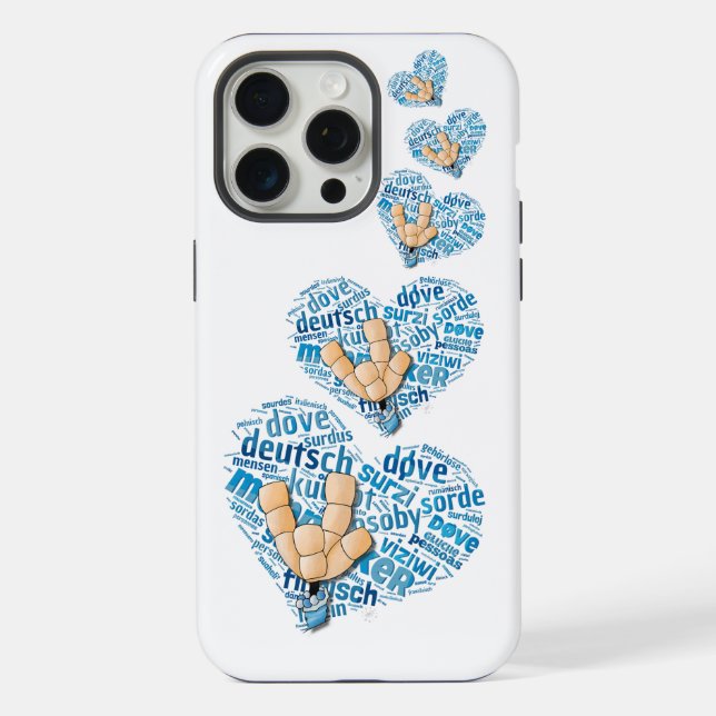 Deaf-Hand iPhone 15 Pro Max Hülle (Rückseite)