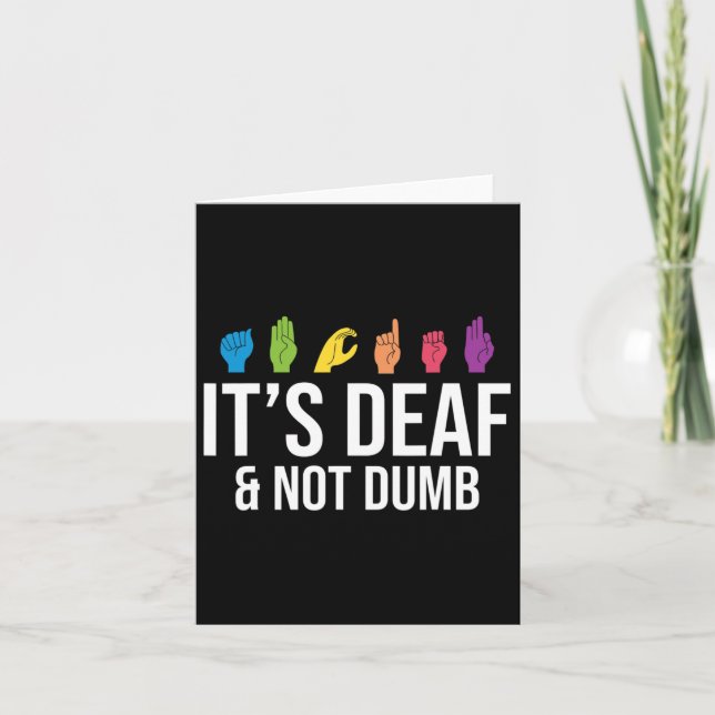 Deaf Not Dumb Karte (Vorderseite)