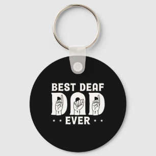 Deaf Vater je Design für die Gehörlose Gemeinschaf Schlüsselanhänger