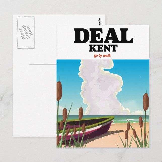 Deal Kent Reiseplakat Postkarte (Vorne/Hinten)