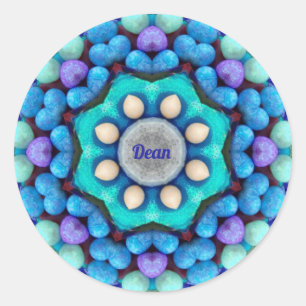 DEAN ~EASTER ~ Blue Green EGGS for Ostergiving~ Runder Aufkleber