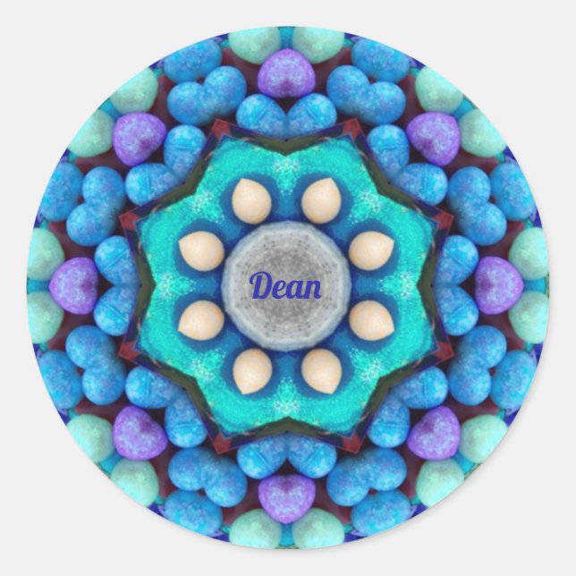 DEAN ~EASTER ~ Blue Green EGGS for Ostergiving~ Runder Aufkleber (Vorderseite)