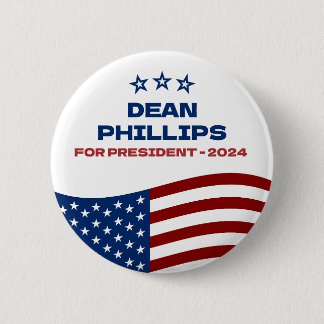 Dean Phillips für den Präsidenten 2024 Button (Vorderseite)