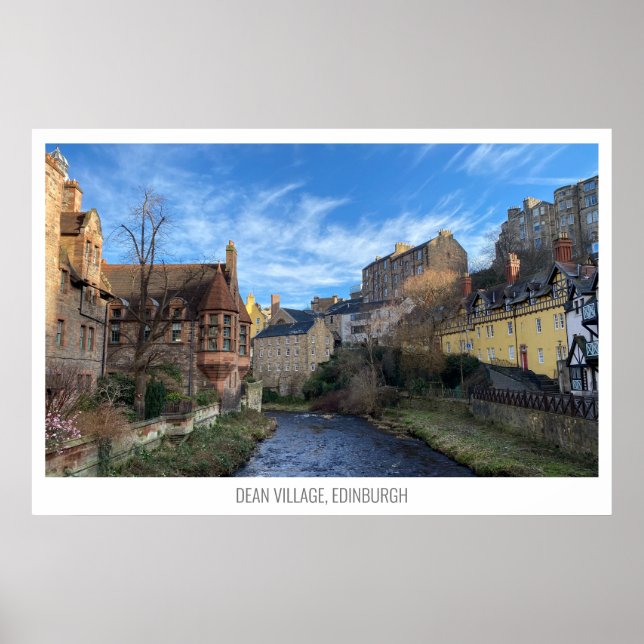 Dean Village, Edinburgh, Schottland Poster (Vorne)