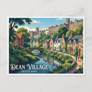 Dean Village Edinburgh Schottland Postkarte