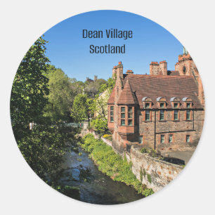 Dean Village Schottland Runder Aufkleber