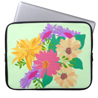 Deanna Day iPad Electronics Bag Floral Seafoam Laptopschutzhülle