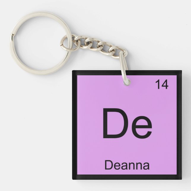 Deanna Namenschemie-Element-Periodensystem Schlüsselanhänger (Vorderseite)