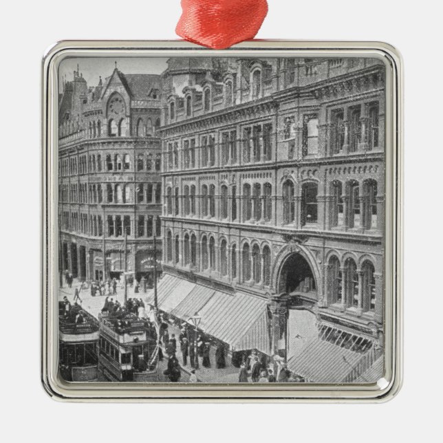 Deansgate, Manchester, c.1910 Silbernes Ornament (Vorne)