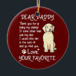 Dear Daddy Goldendoodle Dog Dad Father's Day  Keramik Ornament<br><div class="desc">Dear Daddy Goldendoodle Dog Dad Father's Day Gift. Perfect gift for your dad,  mom,  papa,  men,  women,  friend and family members on Thanksgiving Day,  Christmas Day,  Mothers Day,  Fathers Day,  4th of July,  1776 Independent day,  Veterans Day,  Halloween Day,  Patrick's Day</div>