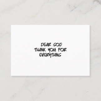 DEAR GOTT DANKE FÜR ALLES VISITENKARTE
