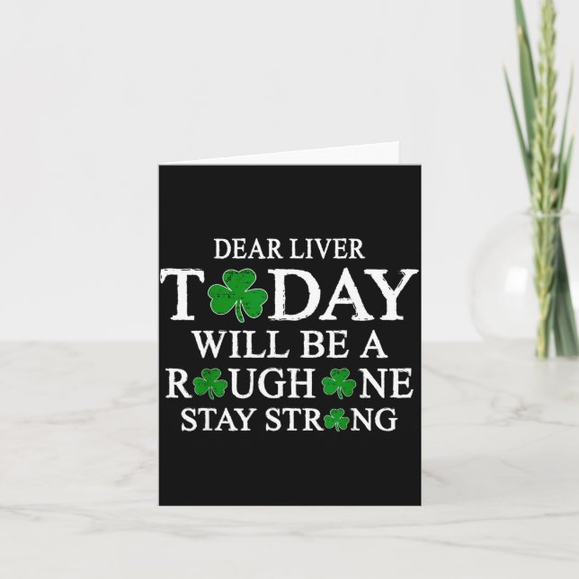 Dear Liver Irish St Patricks Day Men  Karte (Vorderseite)
