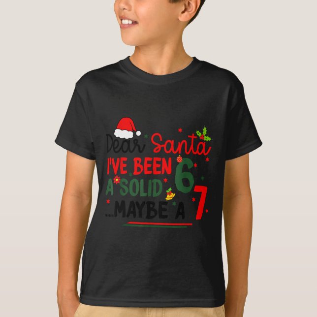 Dear Santa 67 Funny Christmas Six Seven 6-7 Men Wo T-Shirt (Vorderseite)