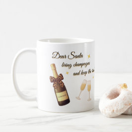 Dear Santa Champagne Design Kaffeetasse