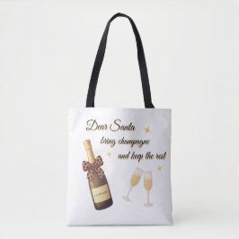 Dear Santa Champagne Design Tasche
